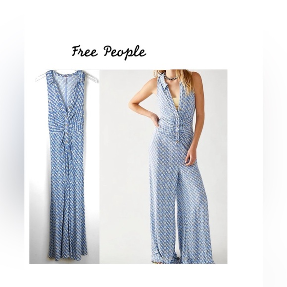 New without tags Free People Size Small
Shayla Jumpsuit Halter style 
Wide Leg - Picture 3 of 10